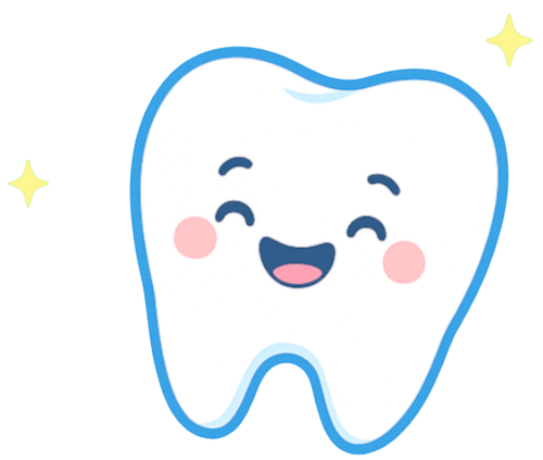 Happy tooth character